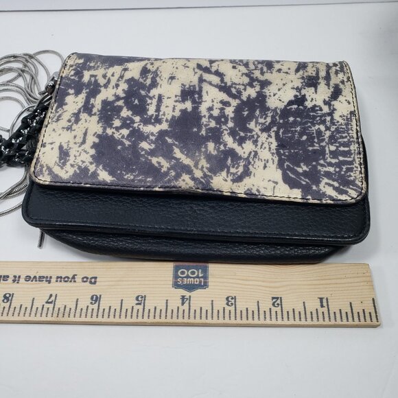 Aimee Kestenberg Crossbody Purse Bag Handbag Black Leather - Picture 9 of 11